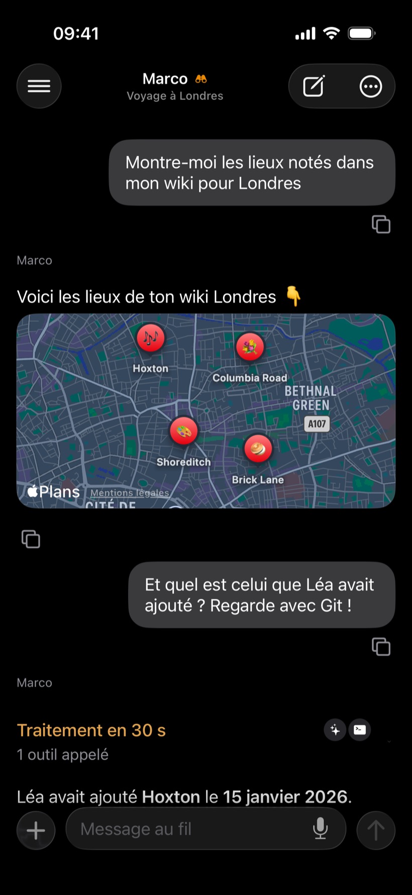 L'app Bilembi analysant l'open data des vélos de Paris : graphe en donut, carte interactive et graphe d'évolution du réseau cyclable